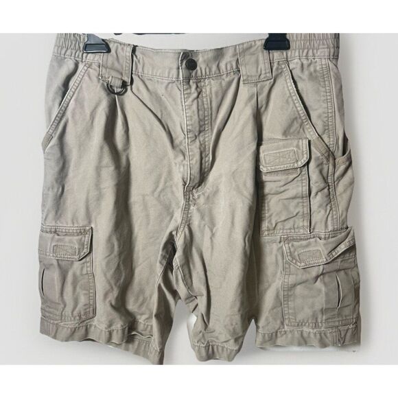 5.11 Tactical Shorts Mens 32 Cargo Utility Partial Elastic Work Khaki Tan Brown - Picture 1 of 7